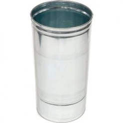 Rubbermaid® Steel Round Open Top Trash Can W/Galvanized Liner, 15 Gallon, High Gloss Black -Cheap Trash & Recycling Store 257910BK 03