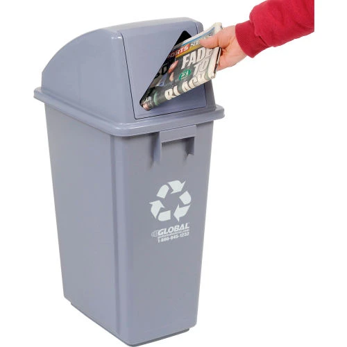 Global Industrial Recycling Paper Lid, Gray 3 Global Industrial Recycling Paper Lid, Gray - Image 3