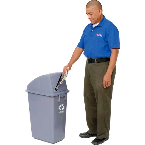 Global Industrial Recycling Paper Lid, Gray 4 Global Industrial Recycling Paper Lid, Gray - Image 4