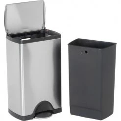 simplehuman® Rectangular Step Can - 13 Gallon Brushed SS 24 simplehuman® Rectangular Step Can - 13 Gallon Brushed SS -Cheap Trash & Recycling Store 260995SS 01