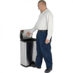 simplehuman® Rectangular Step Can - 13 Gallon Brushed SS 26 simplehuman® Rectangular Step Can - 13 Gallon Brushed SS -Cheap Trash & Recycling Store 260995SS 03