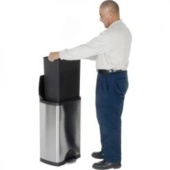 simplehuman® Rectangular Step Can - 13 Gallon Brushed SS 27 simplehuman® Rectangular Step Can - 13 Gallon Brushed SS -Cheap Trash & Recycling Store 260995SS 04