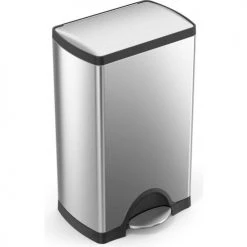simplehuman® CW1814 Rectangular Step Can - 10 Gallon Brushed SS -Cheap Trash & Recycling Store 260995SS 2