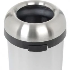 Simplehuman® Steel Stainless Bullet Open Top Trash Can, 16 Gallon -Cheap Trash & Recycling Store 261013SS 03