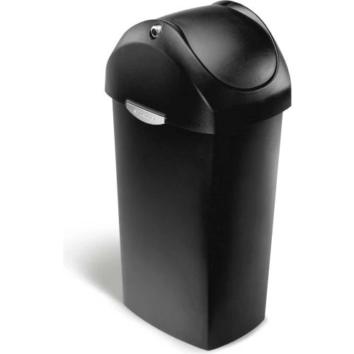 simplehuman® Plastic Swing Lid Can - 16 Gallon Black 6 simplehuman® Plastic Swing Lid Can - 16 Gallon Black - Image 6