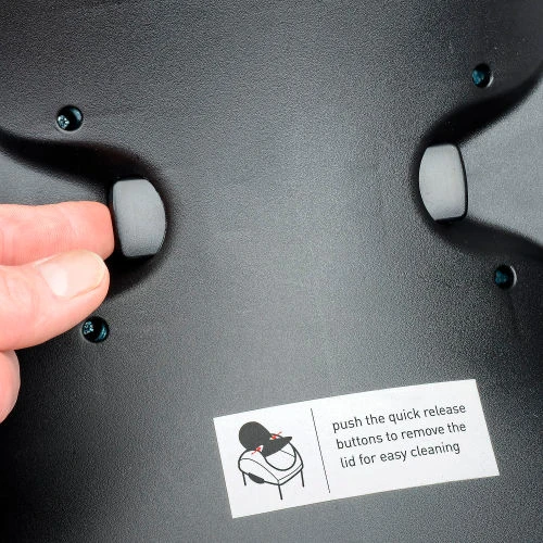 simplehuman® Plastic Swing Lid Can - 16 Gallon Black 5 simplehuman® Plastic Swing Lid Can - 16 Gallon Black - Image 5