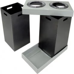 Safco® Recycling Center For Multiple Recyclables, 56 Gallon, Black/Gray -Cheap Trash & Recycling Store 261331 05