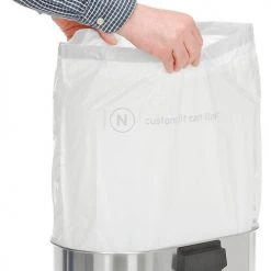Simplehuman® Stainless Steel Slim Oval Open Top Trash Can, 13 Gallon -Cheap Trash & Recycling Store 261342SS 06