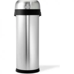 Simplehuman® Stainless Steel Slim Oval Open Top Trash Can, 13 Gallon -Cheap Trash & Recycling Store 261342SS 2