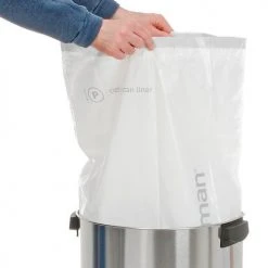 Simplehuman® Stainless Steel Semi-Round Open Top Trash Can, 16 Gallon -Cheap Trash & Recycling Store 261343SS 09