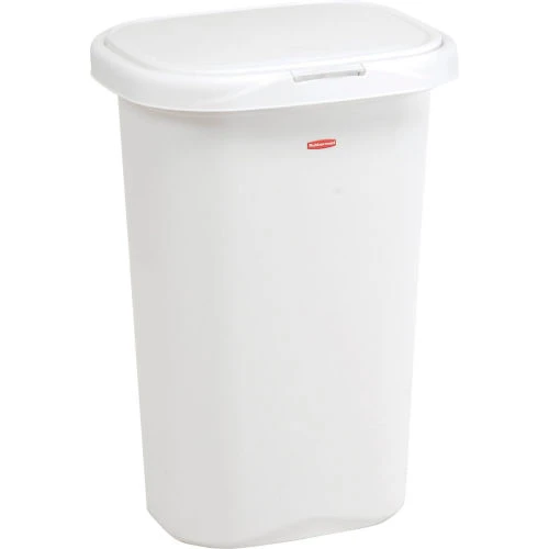 Rubbermaid® Liner Lock Spring Top Wastebasket 5l58 52 Qt, White 1 Rubbermaid® Liner Lock Spring Top Wastebasket 5l58 52 Qt, White