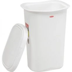 Rubbermaid® Liner Lock Spring Top Wastebasket 5l58 52 Qt, White 22 Rubbermaid® Liner Lock Spring Top Wastebasket 5l58 52 Qt, White -Cheap Trash & Recycling Store 261587WH 04