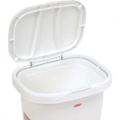 Rubbermaid® Liner Lock Spring Top Wastebasket 5l58 52 Qt, White 23 Rubbermaid® Liner Lock Spring Top Wastebasket 5l58 52 Qt, White -Cheap Trash & Recycling Store 261587WH 05