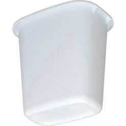 Rubbermaid® Vanity Wastebasket 2953 6 Quart, White -Cheap Trash & Recycling Store 261588WH 03