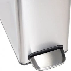simplehuman® Brushed Stainless Steel Profile Step Can, 2-3/5 Gallon -Cheap Trash & Recycling Store 261606SS 05