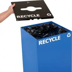 Witt Industries Recycling Can, 36 Gallon, Blue -Cheap Trash & Recycling Store 261625BL 02