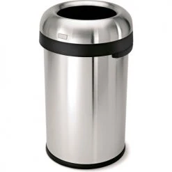 Simplehuman® Stainless Steel Bullet Open Top Trash Can, 21 Gallon -Cheap Trash & Recycling Store 261744SS