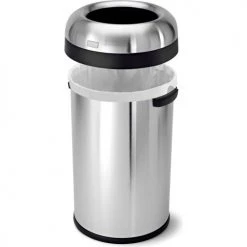 Simplehuman® Stainless Steel Bullet Open Top Trash Can, 21 Gallon -Cheap Trash & Recycling Store 261744SS 3