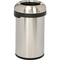 Simplehuman® Stainless Steel Bullet Open Top Trash Can, 21 Gallon