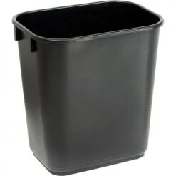 Global Industrial 13-5/8 Qt. Plastic Wastebasket - Black
