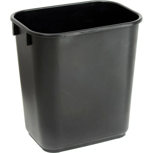 Global Industrial 13-5/8 Qt. Plastic Wastebasket - Black 1 Global Industrial 13-5/8 Qt. Plastic Wastebasket - Black