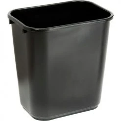 Global Industrial™ 28-1/8 Qt. Plastic Wastebasket - Black