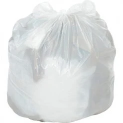 Global Industrial Medium Duty White Trash Bags - 12 to 16 Gal, 0.5 Mil, 500 Bags/Case