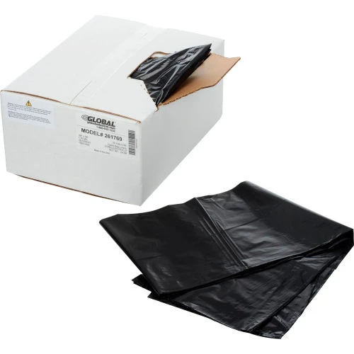 Global Industrial 2X Heavy Duty Black Trash Bags - 55 to 60 Gal, 1.7 Mil, 100 Bags/Case 2 Global Industrial 2X Heavy Duty Black Trash Bags - 55 to 60 Gal, 1.7 Mil, 100 Bags/Case - Image 2