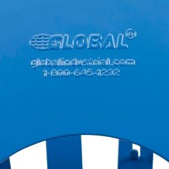 Global Industrial™ Outdoor Slatted Recycling Can w/Flat Lid, 36 Gallon, Blue -Cheap Trash & Recycling Store 261800BL 05