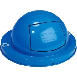 Global Industrial™ Steel Dome Lid For 36 Gallon Trash Can, Blue