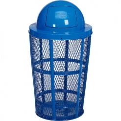 Global Industrial™ Steel Dome Lid For 36 Gallon Trash Can, Blue -Cheap Trash & Recycling Store 261843BL 07