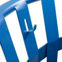 Global Industrial™ Outdoor Slatted Steel Recycling Can w/Rain Bonnet Lid, 36 Gallon, Blue -Cheap Trash & Recycling Store 261850BL 09