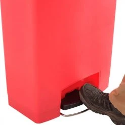 Rubbermaid® Slim Jim® 1883570 Plastic Step On Container, Front Step 24 Gallon - Red -Cheap Trash & Recycling Store 261857RD 06