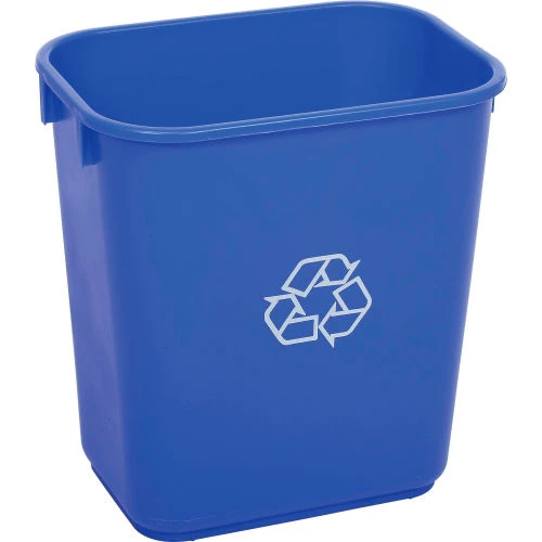 Global Industrial Deskside Recycling Wastebasket, 13-5/8 Quart, Blue 1 Global Industrial Deskside Recycling Wastebasket, 13-5/8 Quart, Blue