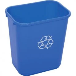 Global Industrial™ Deskside Recycling Wastebasket, 28-1/8 Quart, Blue -Cheap Trash & Recycling Store 261878BL 04