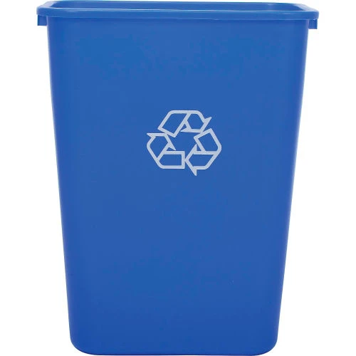 Global Industrial Deskside Recycling Wastebasket, 41-1/4 Quart, Blue 2 Global Industrial Deskside Recycling Wastebasket, 41-1/4 Quart, Blue - Image 2