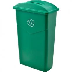 Global Industrial™ Solid Lid w/Handle, Green -Cheap Trash & Recycling Store 261904GN 03