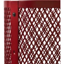 Global Industrial™ Outdoor Diamond Steel Trash Can With Flat Lid, 36 Gallon, Red -Cheap Trash & Recycling Store 261924RD 06