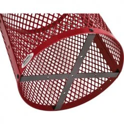 Global Industrial™ Outdoor Diamond Steel Trash Can With Flat Lid, 36 Gallon, Red -Cheap Trash & Recycling Store 261924RD 08