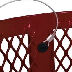 Global Industrial™ Outdoor Diamond Steel Trash Can With Flat Lid, 36 Gallon, Red -Cheap Trash & Recycling Store 261924RD 09