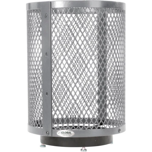 Global Industrial Outdoor Diamond Steel Trash Can W/Rain Bonnet Lid & Base, 36 Gallon, Gray 3 Global Industrial Outdoor Diamond Steel Trash Can W/Rain Bonnet Lid & Base, 36 Gallon, Gray - Image 3