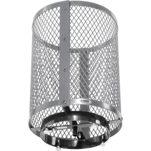 Global Industrial Outdoor Diamond Steel Trash Can W/Rain Bonnet Lid & Base, 36 Gallon, Gray 6 Global Industrial Outdoor Diamond Steel Trash Can W/Rain Bonnet Lid & Base, 36 Gallon, Gray - Image 6
