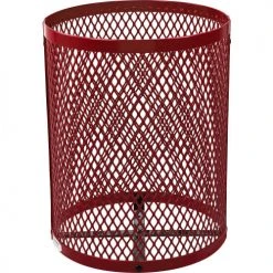 Global Industrial™ Outdoor Diamond Steel Trash Can With Rain Bonnet Lid, 36 Gallon, Red -Cheap Trash & Recycling Store 261926RD 02