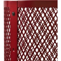 Global Industrial™ Outdoor Diamond Steel Trash Can With Rain Bonnet Lid, 36 Gallon, Red -Cheap Trash & Recycling Store 261926RD 06