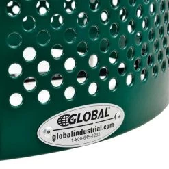 Global Industrial™ Outdoor Perforated Steel Trash Can With Rain Bonnet Lid, 36 Gallon, Green -Cheap Trash & Recycling Store 261927GN 05