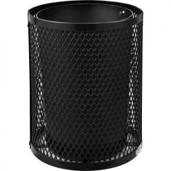 Global Industrial™ Outdoor Steel Diamond Trash Can With Dome Lid, 36 Gallon, Black -Cheap Trash & Recycling Store 261948BK 02