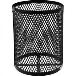 Global Industrial™ Outdoor Steel Diamond Trash Can With Dome Lid, 36 Gallon, Black -Cheap Trash & Recycling Store 261948BK 03