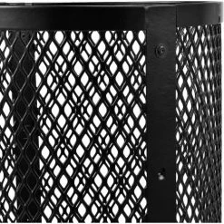 Global Industrial™ Outdoor Steel Diamond Trash Can With Dome Lid, 36 Gallon, Black -Cheap Trash & Recycling Store 261948BK 05