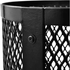 Global Industrial™ Outdoor Steel Diamond Trash Can With Dome Lid, 36 Gallon, Black -Cheap Trash & Recycling Store 261948BK 06