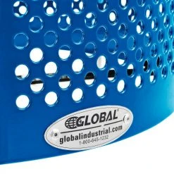 Global Industrial™ Outdoor Perforated Steel Trash Can With Dome Lid, 36 Gallon, Blue -Cheap Trash & Recycling Store 261949BL 06